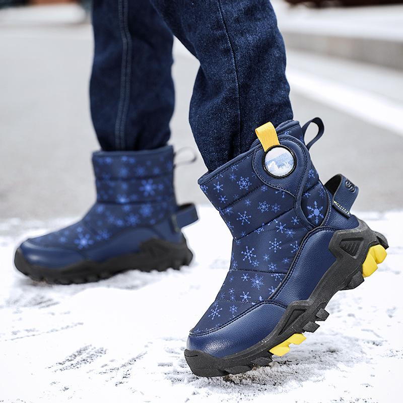 Girls' Cotton Shoes with Added Padding and Thick Insulation for Snowy Weather, Anti-slip Children's Shoes