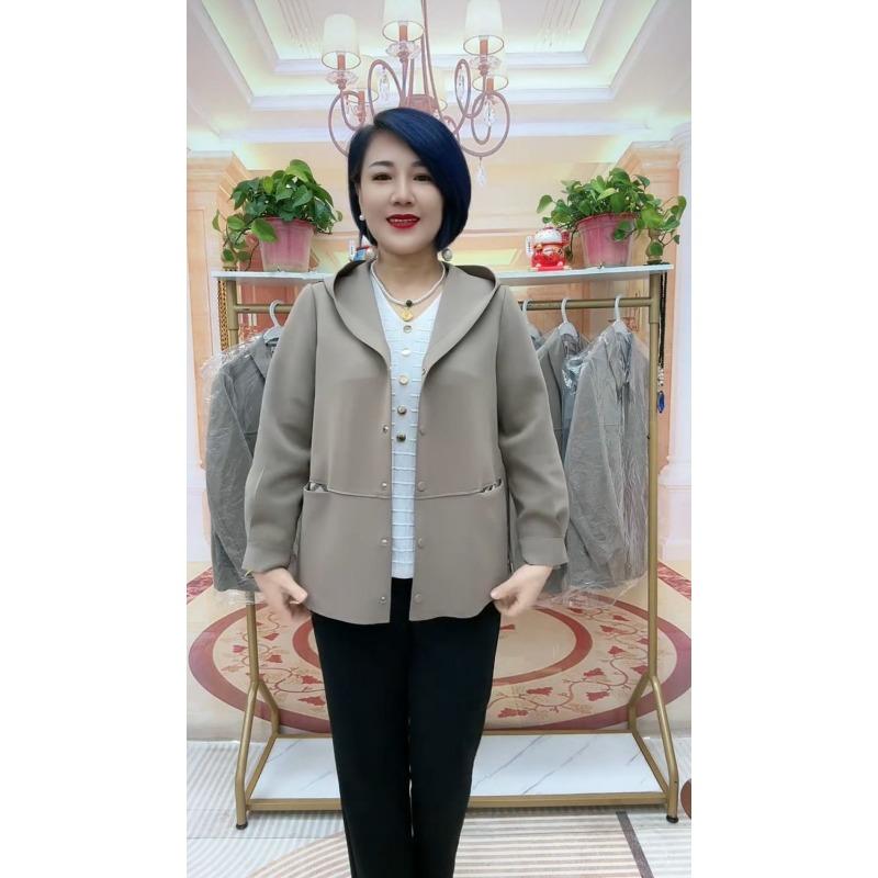 Plus Size Fashion Solid Color Women Hooded Short Casual Outerwear Coat
