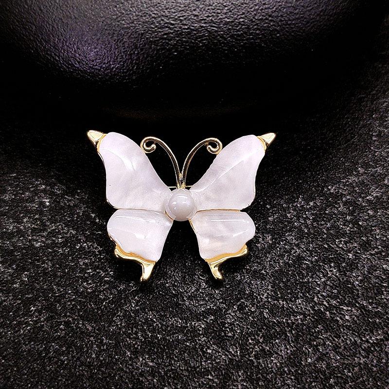 Прозрачная Брошь-Бабочка Имитация Ландыша, Маленькая и Эксклюзивная, с Чувством Высококлассного Стиля, Высококлассная Жемчужная Булавка.