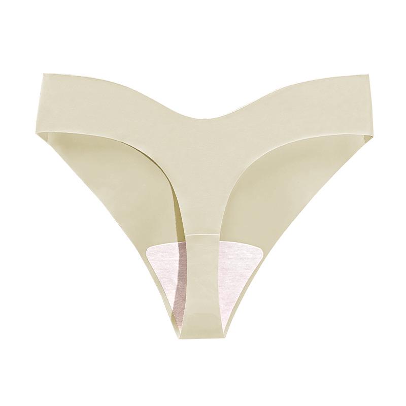 

Сексуальные хлопковые антибактериальные бесшовные трусики-стринги с низкой посадкой - Цельный кружевной женский комплект нижнего белья большого размера из ледяного шелка L