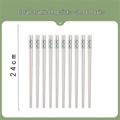 Jingdezhen Floral Ceramic Chopsticks Set