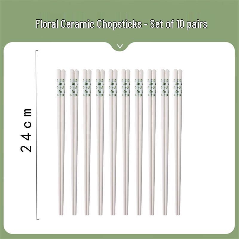 Jingdezhen Floral Ceramic Chopsticks Set
