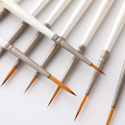 12Pcs Detail Paint Brush Set Miniature Nylon Hair Paintbrushes for Fine Detailing Acrylic/ Watercolor/ Gouache/ Pigment