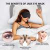 Natural Jade Eye Mask Cooling Gemstone Therapy for Puffy Eyes Dark Circles & Migraine Relief Hand-Polished Cold Compress Facial
