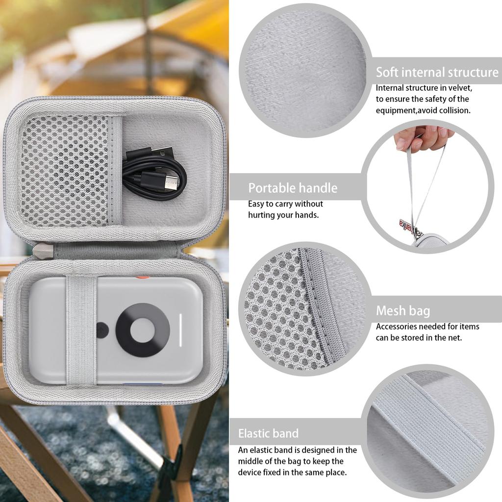 Aufbewahrungs-Hartschalenkoffer für XREAL Air Beam mit kratzfestem, staubdichtem Tragegurt, kompatibel mit XREAL Beam [Khanka Case], (nur Fall)