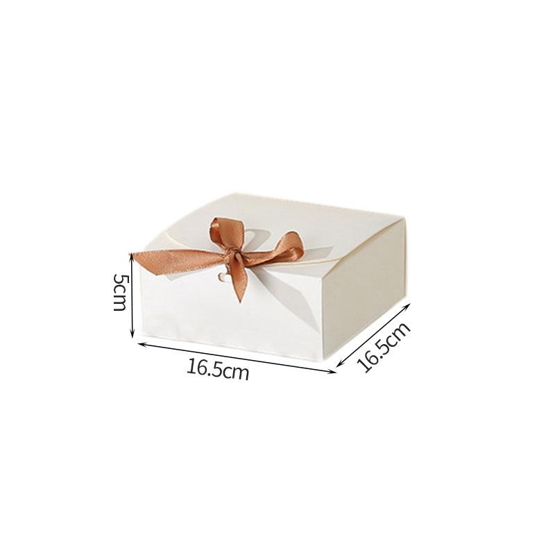 1/5Pcs Square Gift Box With Decorative Bow Ribbons Party Weddings Birthday Cardboard Box Diy Present Package Gift Boxes Decor