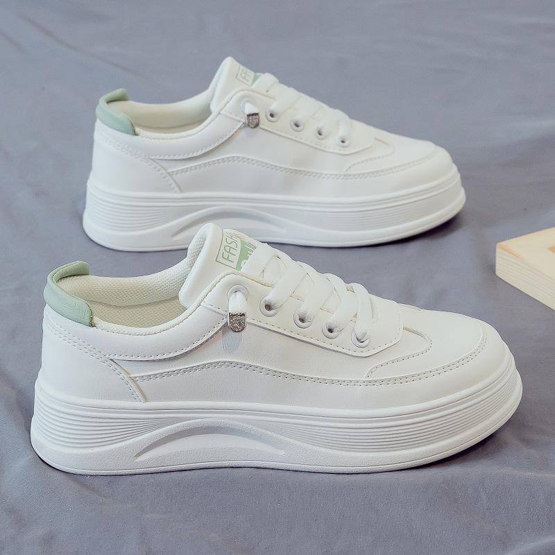 Kleiner weißer Schuh Frau, vielseitig Frühling neu Brettsport und Freizeit Papa Tide