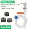 Kitchen Sink Liquid Pump Head Stainless Dish Soap Dispenser with Extension Tube for DishClean & Hand Sanitizer Bathroom Accessor