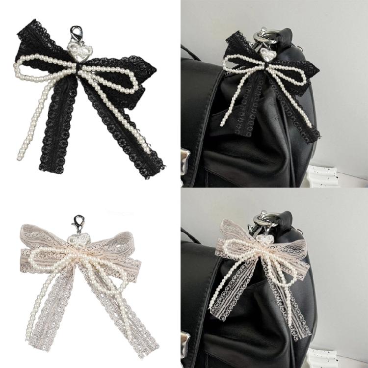 Lace Bowknot Shoe Jewelry for Sneakers Shoelaces Charm Detachable Shoe Clip with Faux Pearls Footwear Accessories
