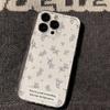 Ins Label Blue Purple Small Floral iPhone17Promax Mobile Phone Case for Apple 16Pro Space Case 15 Soft