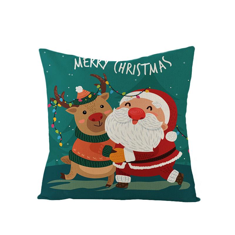 

Рождественская полиэстеровая наволочка мультяшная цифровая печать наволочка для подушки украшение для нового дома наволочка 45 * 45Cm (excluding pillow core)