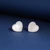 APM Monaco White mother-of-pearl heart 925 silver earrings for women AE14061OXNC