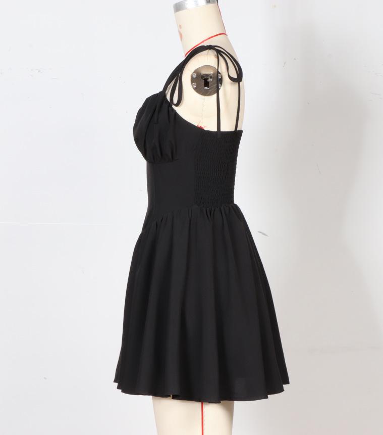Spring/Summer Fashion: Sexy Strapless Waist-Cinching Lace-Up Short Dress for Women