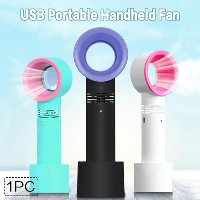 1Pc Handheld Fan Mini USB Tragbarer faltbarer wiederaufladbarer leiser Ventilator für Reisen im Freien