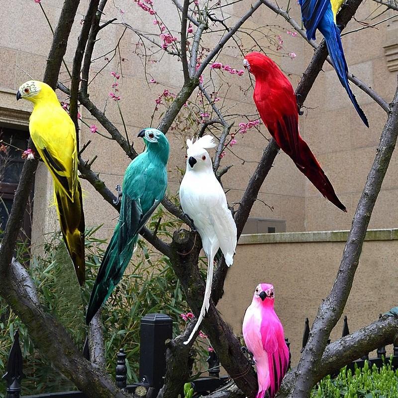 25/35 cm lifelike simulation bird feather bird parrot fake bird decoration home garden home decoration props
