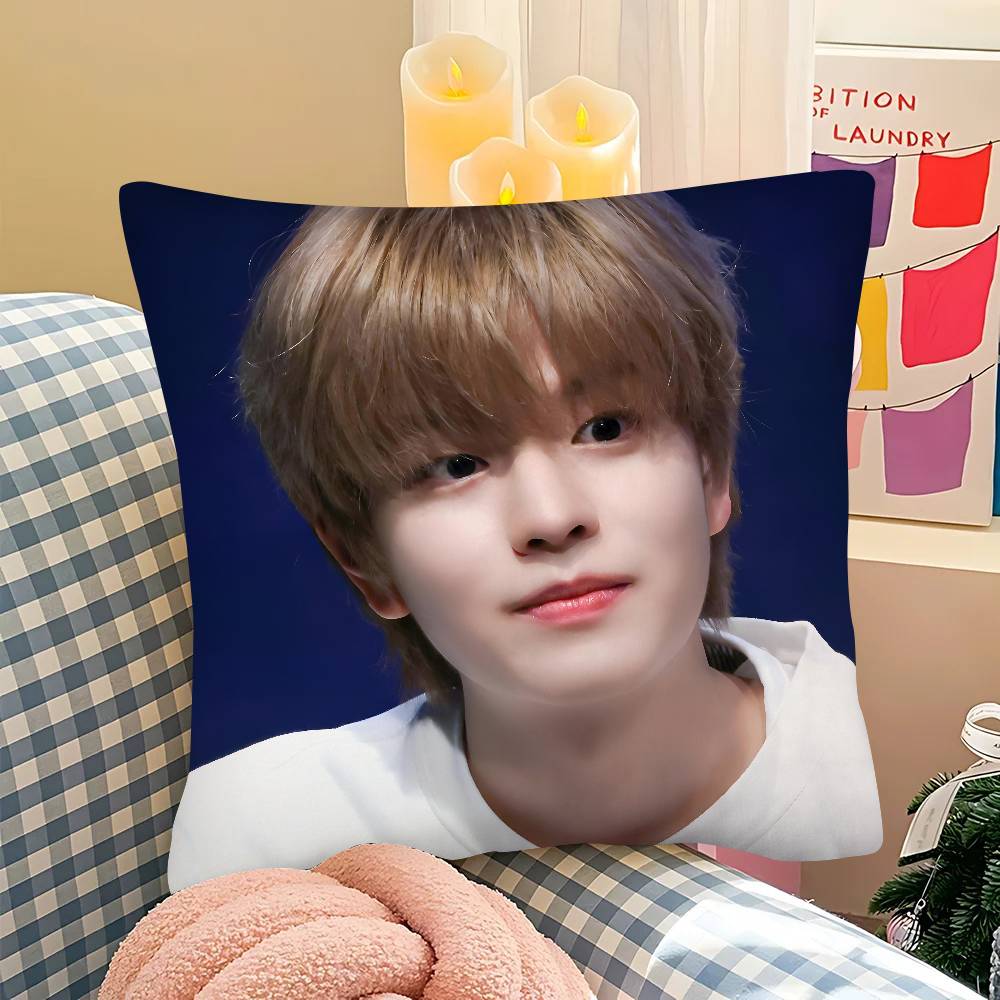 Seungmin Kpop Boy Pillow Case Square Pillow Bedroom Sofa Leisure Comfort Cushion Car Living Room Home Decoration