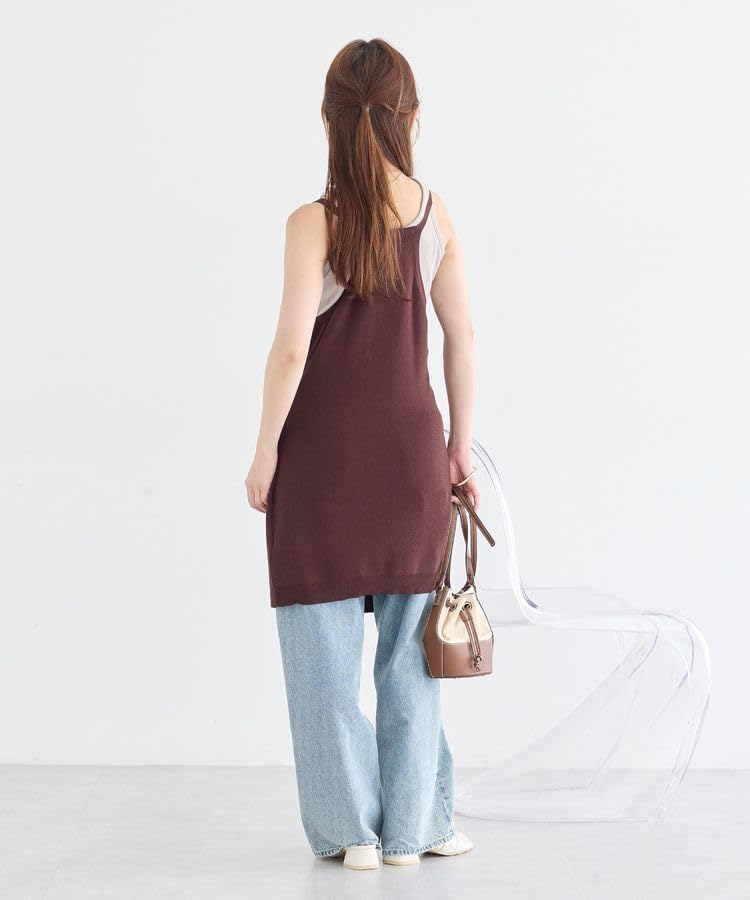 Apron Soubari Camisole Dress Brown F