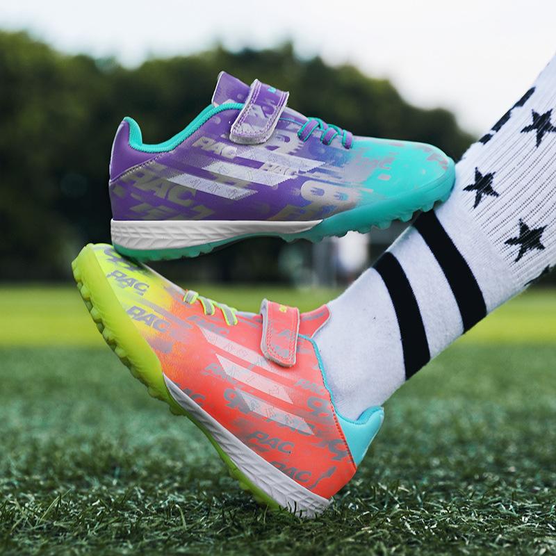 New Children's Velcro Broken Nails Training Football Shoes Girls Boys Primary School Students Game Training Shoes