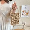 Fashion Hollow-out Crossbody Phone Bag Handmade Large Capacity Woven Crochet Bags Versatile Casual Shoulder Bag for Women