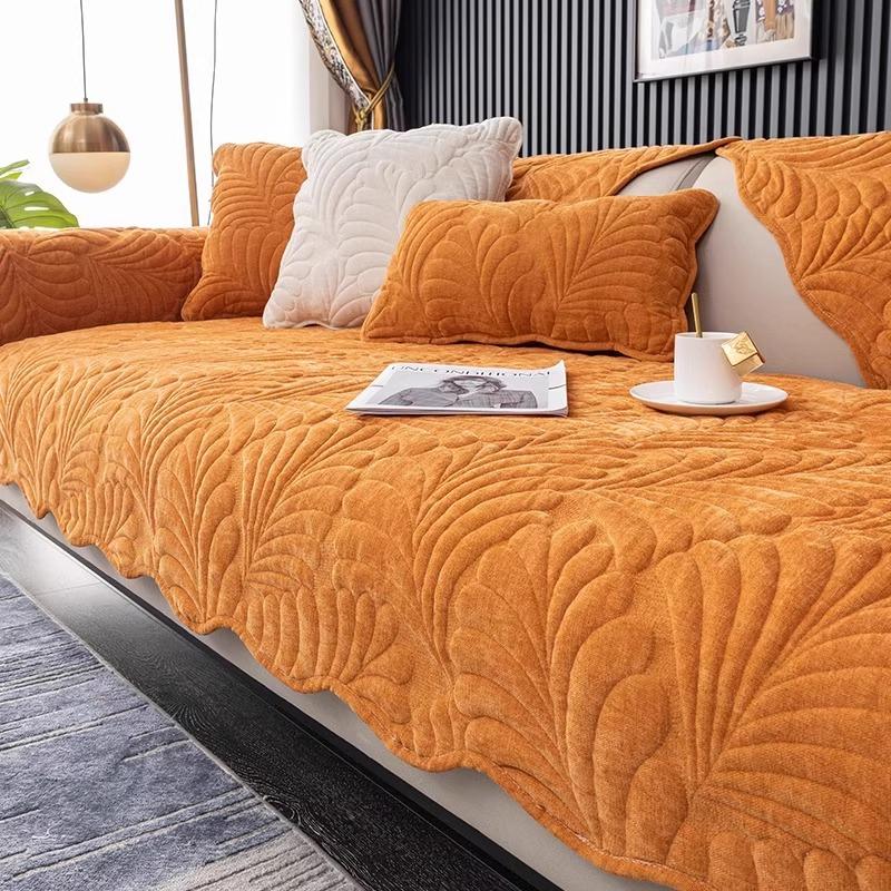 Chenier Sofa Cushions All Season Universal Anti Slip Leather Sofa Cover  Full Coverage High End Cushion Cover Fabric New Style