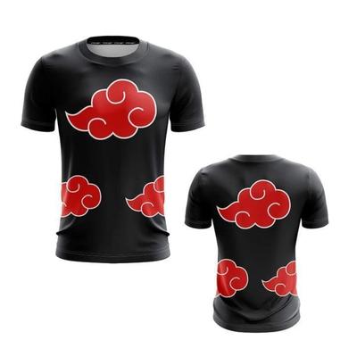 Hot Selling New Popular Japanese Anime Naruto Casual Short Sleeved T-shirt with Fashionable 3D Digital Printing