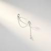 Fashion Simple Sliver Color Long Chain Tassel Ear Clip Earrings for Women Girls Without Piercing Ear Cuff Earrings Jewelry Party