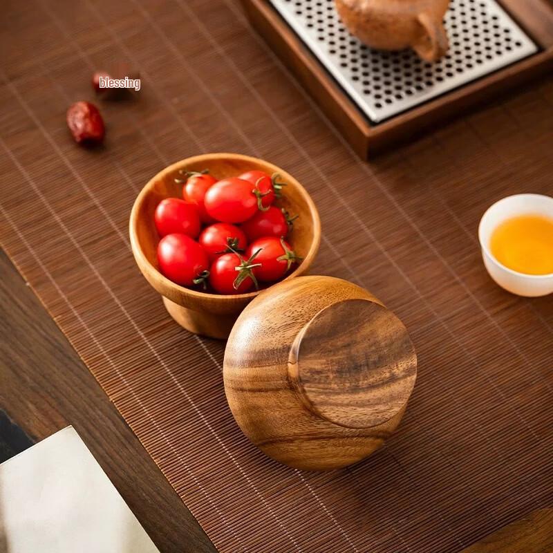 Wutuo Solid Wood Black Walnut Dessert Plate