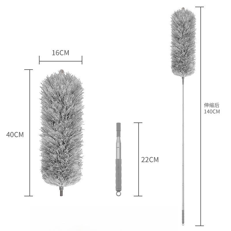 Telescoping Extension Duster for High Ceilings,Polyester Washable Dusting Brush with Pole-Reachable Fan,Light,Wall Cleaning Tool