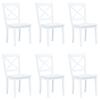 VidaXL 6x Solid Hevea Wood Dining Chairs Dining Chairs Dinner Chairs Kitchen Chairs Living Room Interior 277543