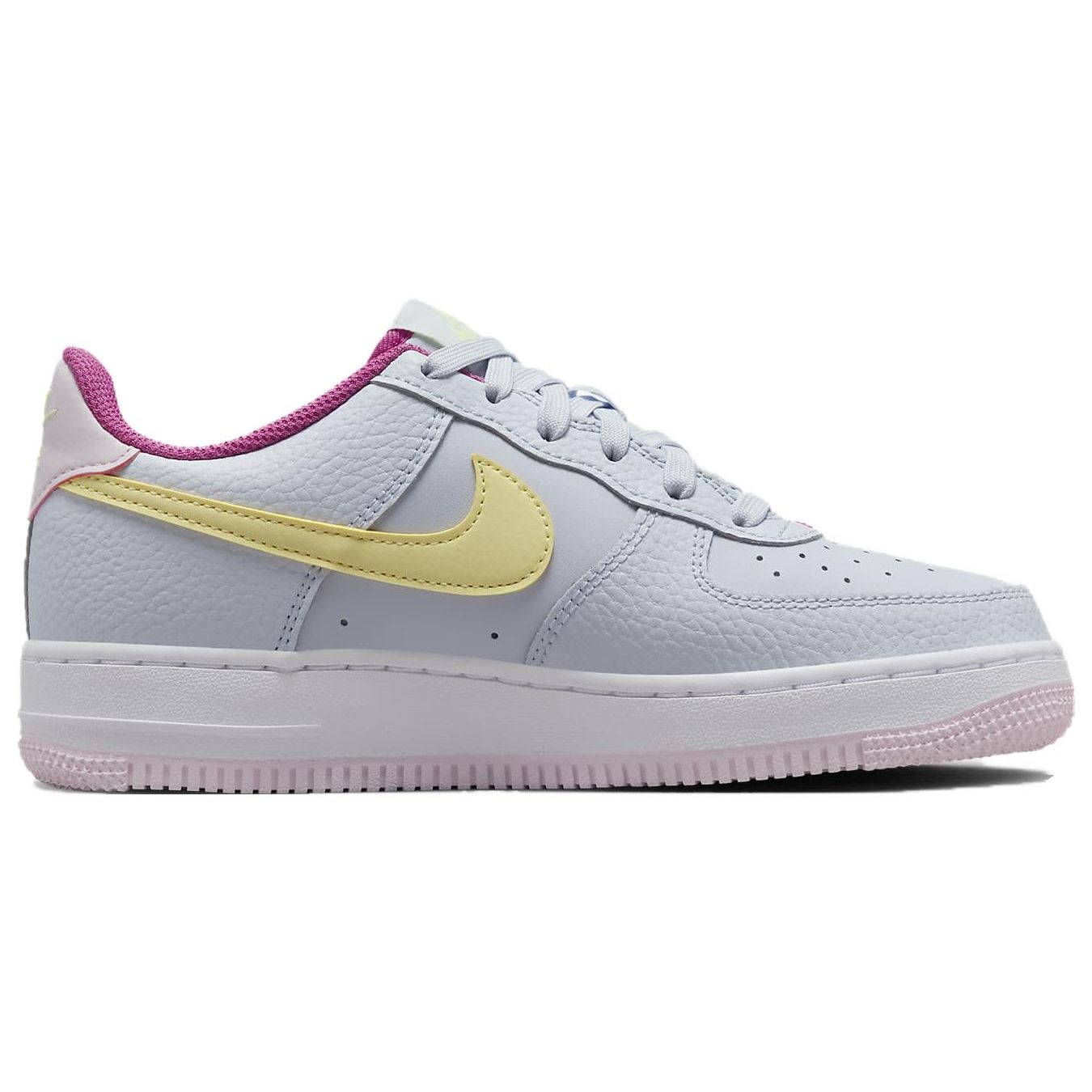 Женские кроссовки Nike Air Force 1 GS Grey Citron Fuchsia Football-Grey Cosmic-Fuchsia — фото 2