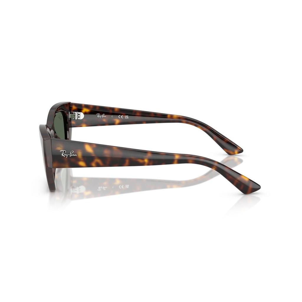 Ray-Ban Zena Unisex Sunglasses Havana Frame Dark Green Lenses 52mm 0RB4430F Full Fitting Classic Eyewear