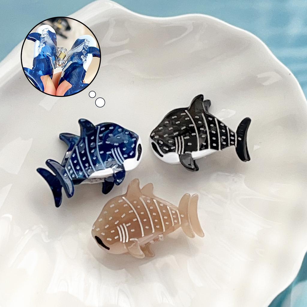 Muweordy Blue Whale Hair Claw Acetate Hair Clips For Women Popular Hair Catches Animal Hair Clip Cute Sea Creature Claw Clips