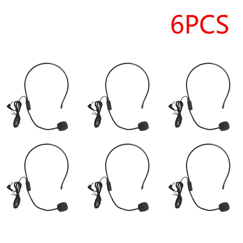 Cable Head-mounted Headset Microphone Flexible Wired Boom Amplifie Megaphone Microphone for Interview Recording Stage Meeting