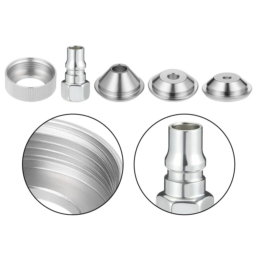 5 PCS Texture Sprayer Orifice Tip Set Wall Texturing Drywall Wall Painting Sprayer Tips Stainless Steel Tool Parts