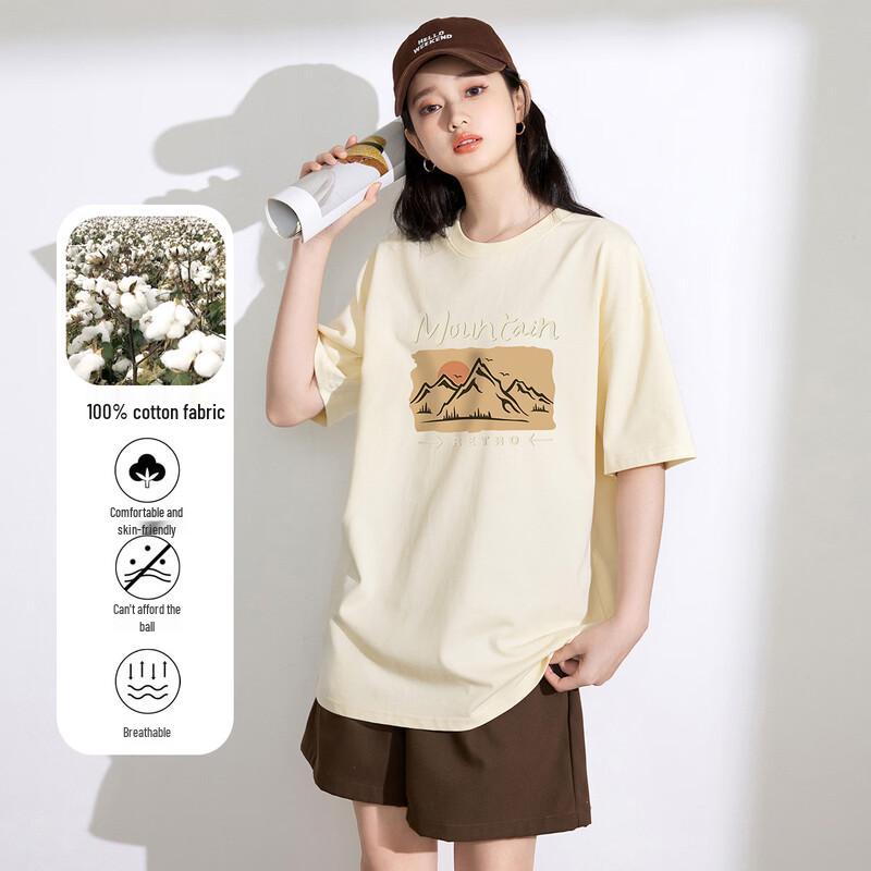 Baleno American Style Pure Cotton Printed Short-Sleeve Top XL