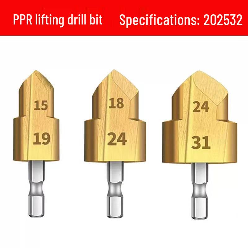 Sechskant-Zweischneiden-PPR-Reibbohrer, 20/25/32mm Stufe, Mehrschicht-Ansenker für Wasserleitungen