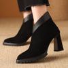 Pointed Toe High Heels Women's Boots Elegant Pumps Woman Shoes Winter 2025 Fashion Chunky Shoes Sexy Chelsea Boots Mujer Zapatos