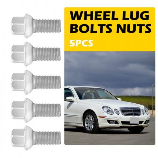 5Pcs Wheel Lug Bolts Nuts 0009904907 For Mercedes Benz SL550 CLS550 C250 C350 EA
