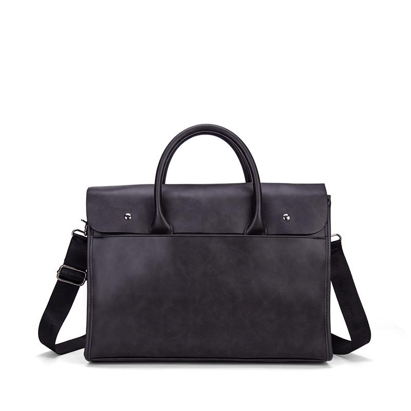 Vintage Crazy Horse Leather Men's Briefcase and Shoulder Bag