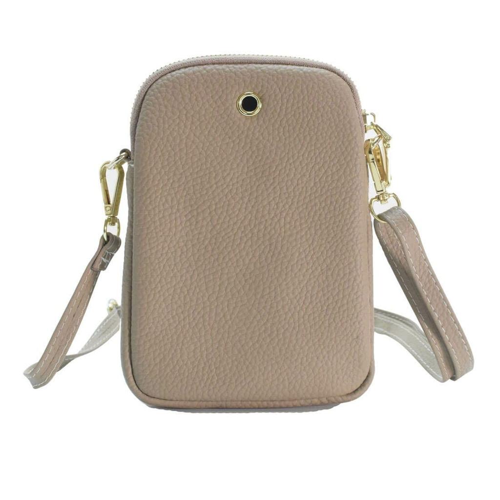 Barcos Women's Vertical Shrink Leather Pochette, One Size, Purple