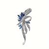 Pin Flower Shape Decor Gift Women Rhinestone   Shawl Clip