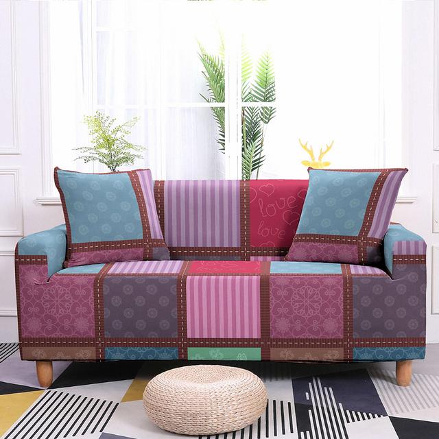 Geometrický potah na pohovku do obývacího pokoje Elastický potah na pohovku Mandala Potisk Stretch Potah Rohový potah na pohovku Křeslo Home Decor
