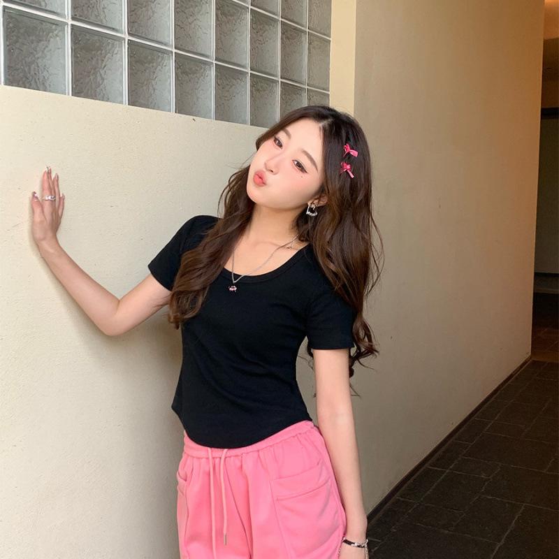 

Sweet & Spicy Pumpkin Slim Fit Cropped T-Shirt - Women s Summer Short Sleeve M (90-105jin)