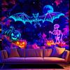 Halloween Tapestry Bat Pumpkin Skeleton Party Gaming Room Decoration Cyberpunk Style Decoration