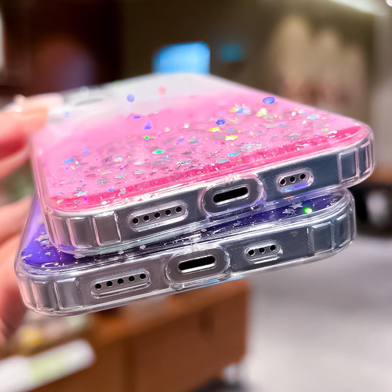 iPhone 17 Case: Epoxy, Glitter, Magnetic - Compatible with iPhone 11, 12, 13 Pro Max, 14, and 15 Gradient Styles