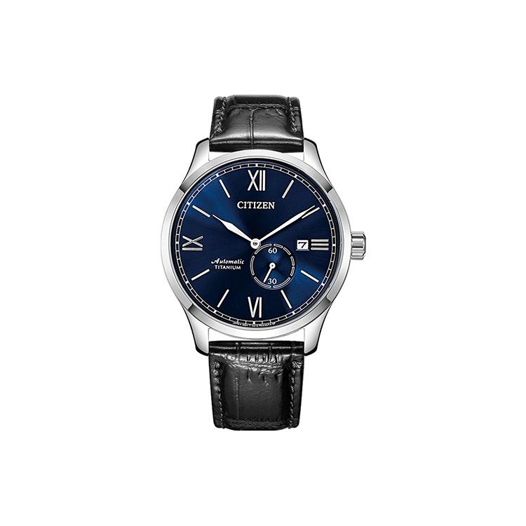 CITIZEN Automatic Mechanical Movement Cow Leather Strap Watch 42.4mm Men s Watches Blue Dial NJ0090-21L Blue Dial NJ0090-21L