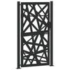 VidaXL Garden Gate Black 105x180 Cm Steel Light Design, Fence Door, Outdoor Door, Metal Door, 4100952