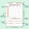 Detachable Daily Meal Planner with Horizontal Ins Style for Self-Discipline and Time Management Sticky Notes