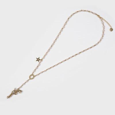 Eireve REVOLVER BEADS NECKLACE (GOLD&BEIGE)