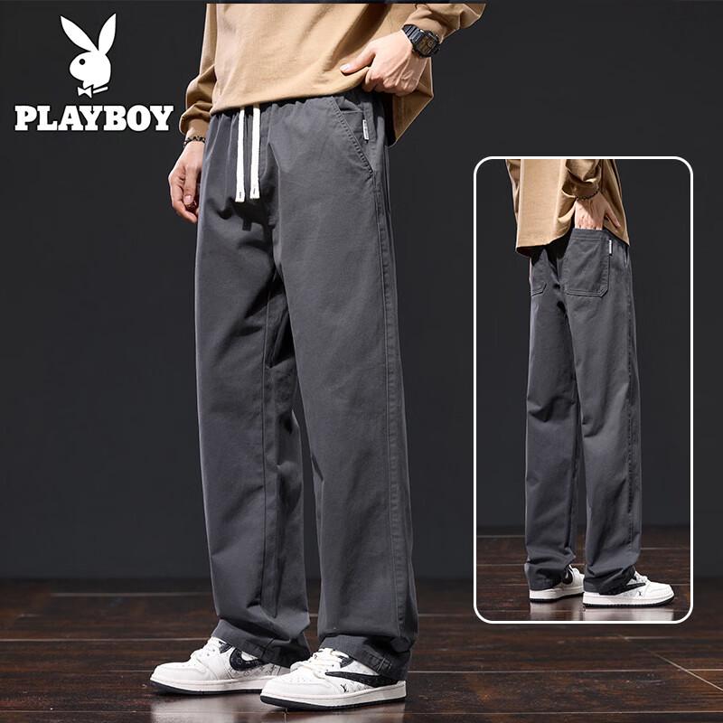 

Playboy Men s Cotton Loose Straight Casual Pants 4XL